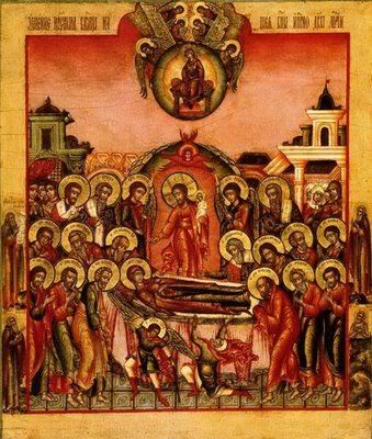 Icon of Dormition of the Theotokos